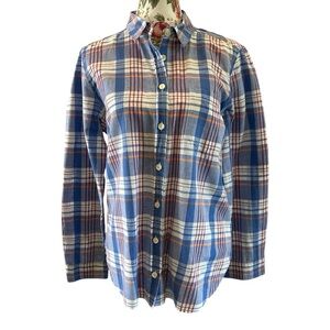 JCrew long sleeve plaid long sleeve button down shirt size 10